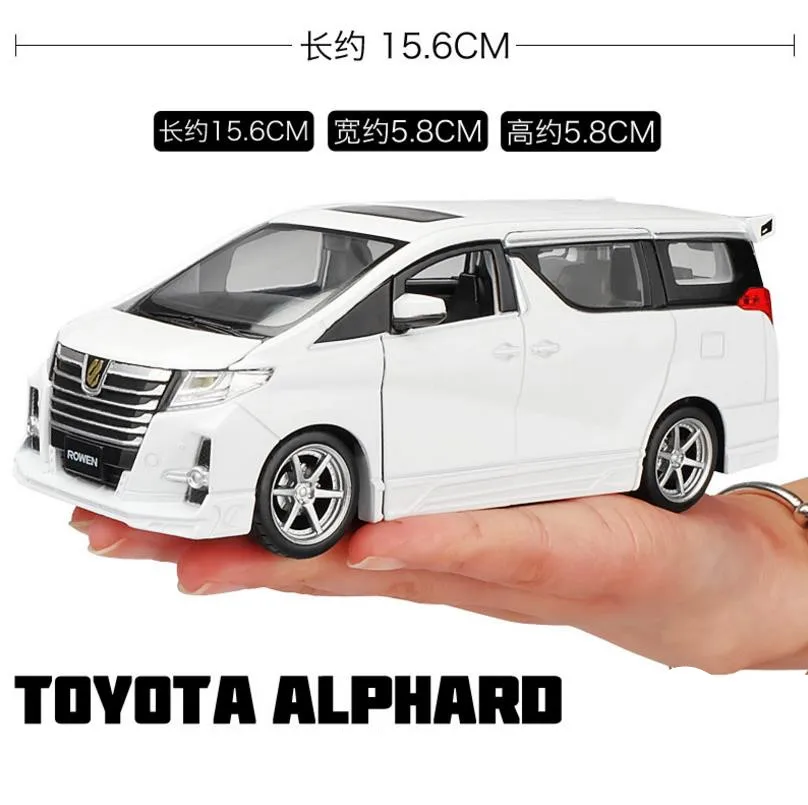 Pаспродажа Высокая моделирования toyota Alphard MPV 132 Масштаб сплава оттягивать назад автомобиль игрушка, Коллекция Модель, бесплатная доставка