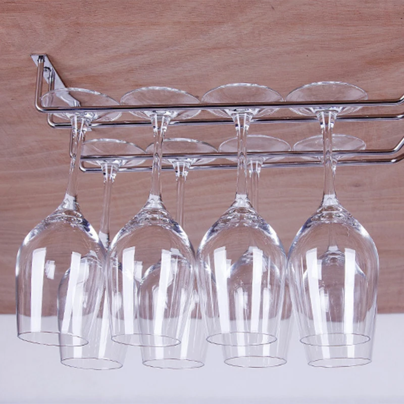 Buy Bar Kitchen Wine Glass Rack Metal Holder Under