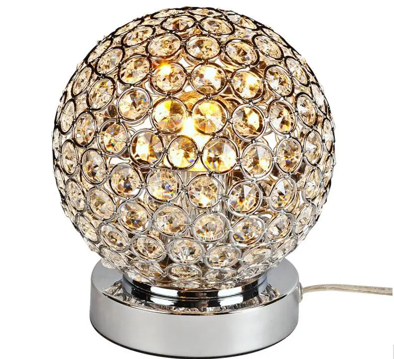 

Free ship modern table Lamp K9 Crystal Sconce G9 Hotel Bedroom Stairs Home Indoor Decoration Fixtures E27*1, 200 xH300 mm
