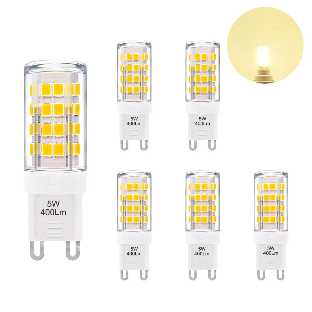

5W G9 GU9 LED Light Bulbs Capsule Bulbs Small Corn Light Bulbs Warm White 3000K 400Lm AC220-240V Replace 40W G9 Halogen Lamp