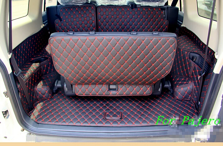 High quality! Special trunk mats for Mitsubishi Pajero 7seats 2017