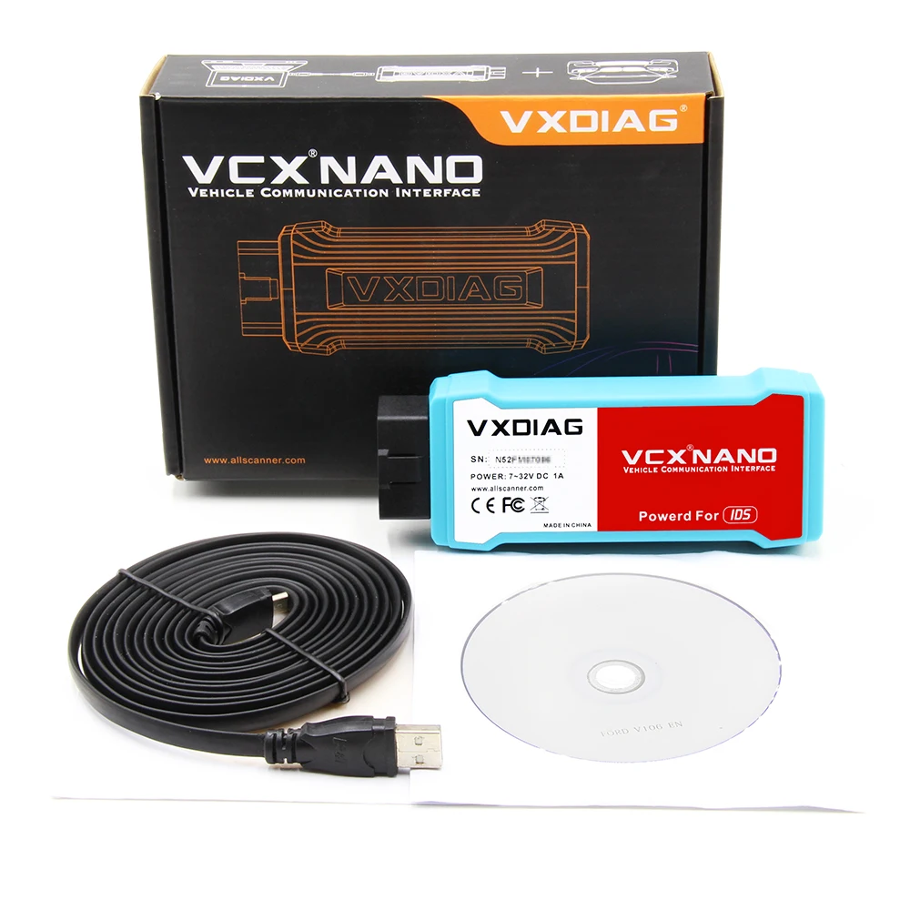 VXDIAG NANO для FD для Mazda 2 в 1 IDS V114.01 V114 USB/wifi автоматический диагностический инструмент vcx nano obd2 заменитель сканера VCM II