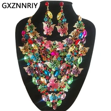 Butterfly Crystal Bridal Jewelry Sets for Women Rhinestone Wedding Gold Necklace and Earrings Set Party Jewellery Sets Gifts Butterfly Crystal Bridal Jewelry Sets for Women Rhinestone Wedding Gold Necklace and Earrings Set Party Jewellery Sets Gifts