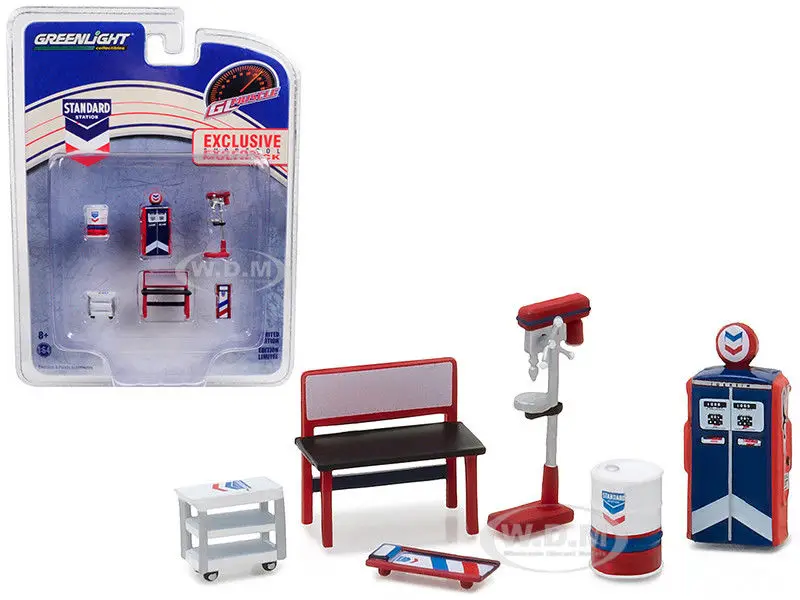 

Green Light 1:64 Standard Oil GL Muscle Shop Tools Set alloy model Car Diecast Metal Toys Birthday Gift For Kids Boy