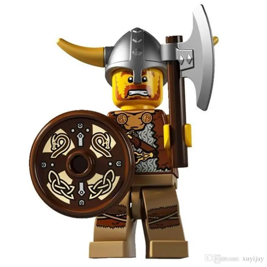 

Single Sale SERIES 4 VIKING WARRIOR with Shield SUPER HEROES Minifig Assemble MODEL Building Blocks Bricks Kids Toy Gifts