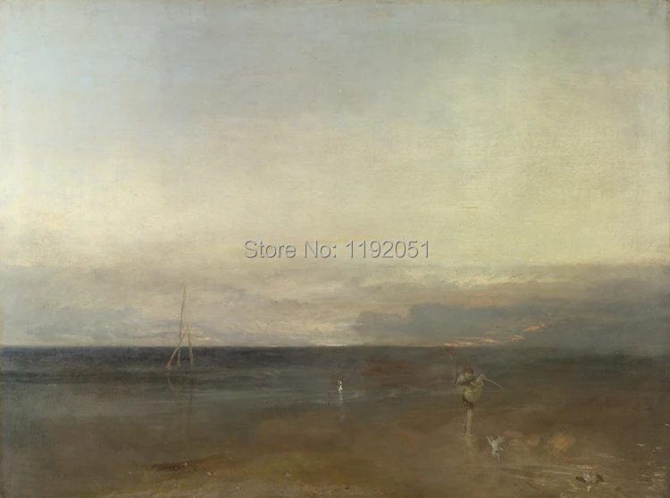 

seascape romantic landscape canvas painting masterpiece reproduction Joseph Mallord William Turner - The Evening Star