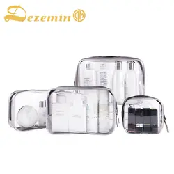 DEZEMIN прозрачный пластиковый косметический мешок 4 размера для различных вещей