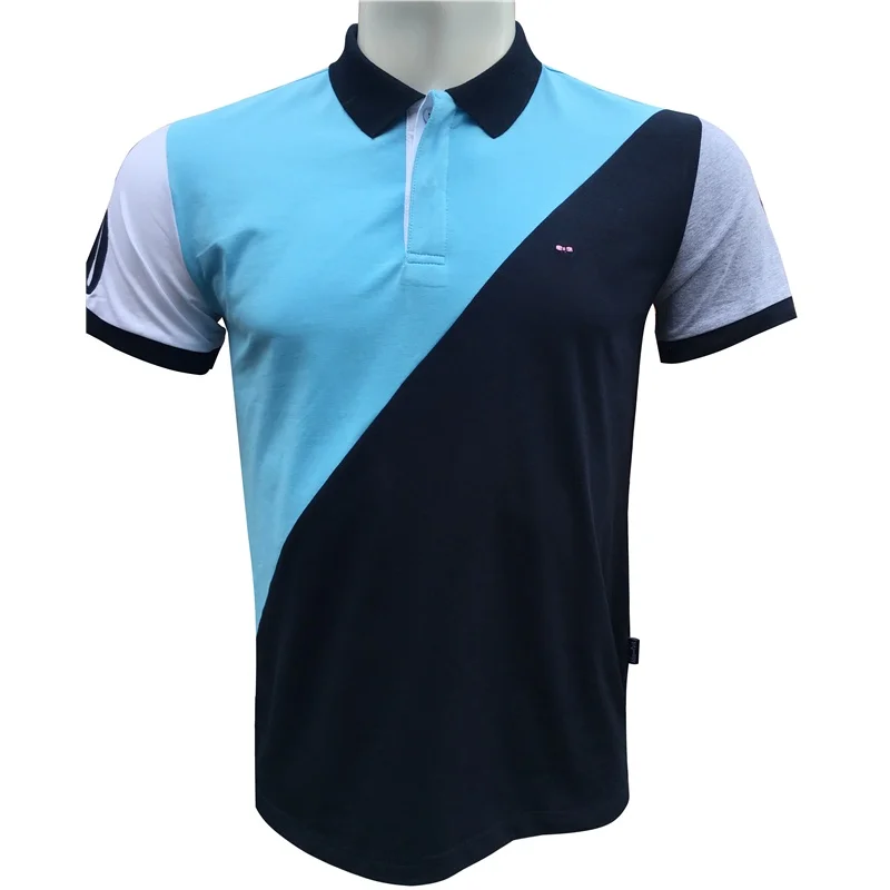

New mens Summer Short Sleeve High Quality france Brand EDEN PARK Patchwork Mens Polo Shirt Superior Cotton MateriaL Anti-pilling