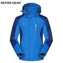 Refire gear Осенняя теплая ветрозащитная Водонепроницаемая походная куртка Мужская дышащая теплая куртка с капюшоном зимняя спортивная куртка 3 в 1