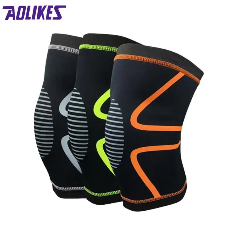 AOLIKES 1PCS New Adjust Bamboo Charcoal Elastic Knee Support Knee Pads Brace Kneepad Volleyball Basketball Safety Guard Str