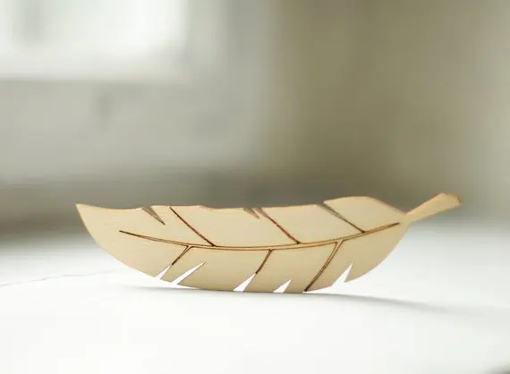 DIY ювелирные изделия ожерелье в стиле бохо деревянное перо натуральное дерево