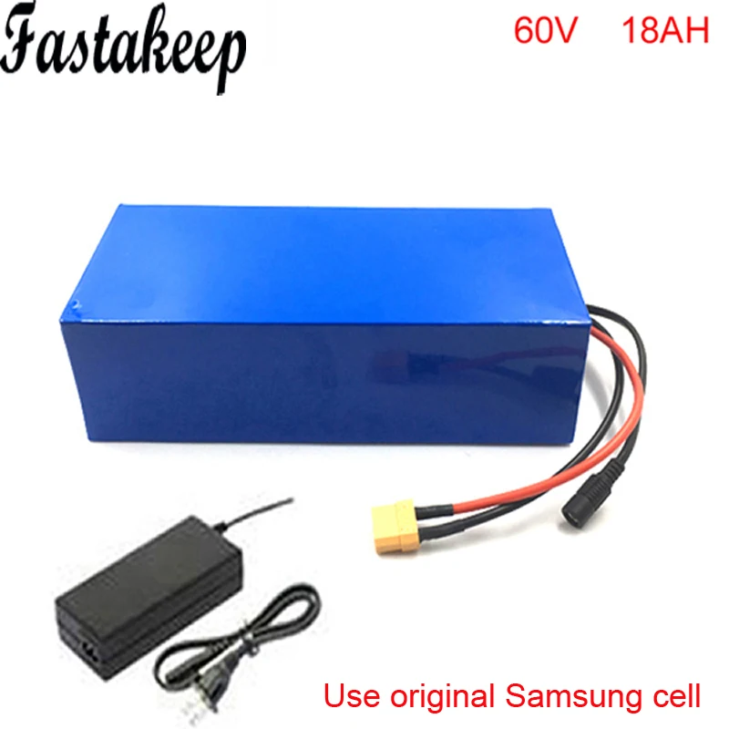 

Deep cycle battery 60v 18ah scooter battery 18650 lithium ion battery with 30A BMS protection and charger port