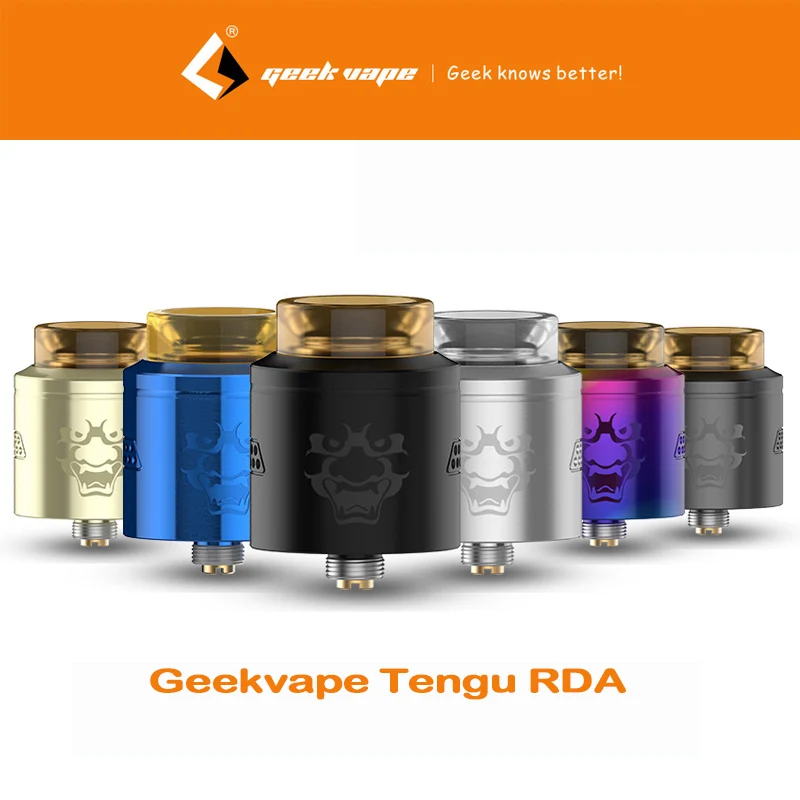 

Newest Geekvape Tengu RDA Electronic Cigarette Vape tank With 810 drip dip fit Aegis Solo mod box mod vs Zeus dual Zeus X