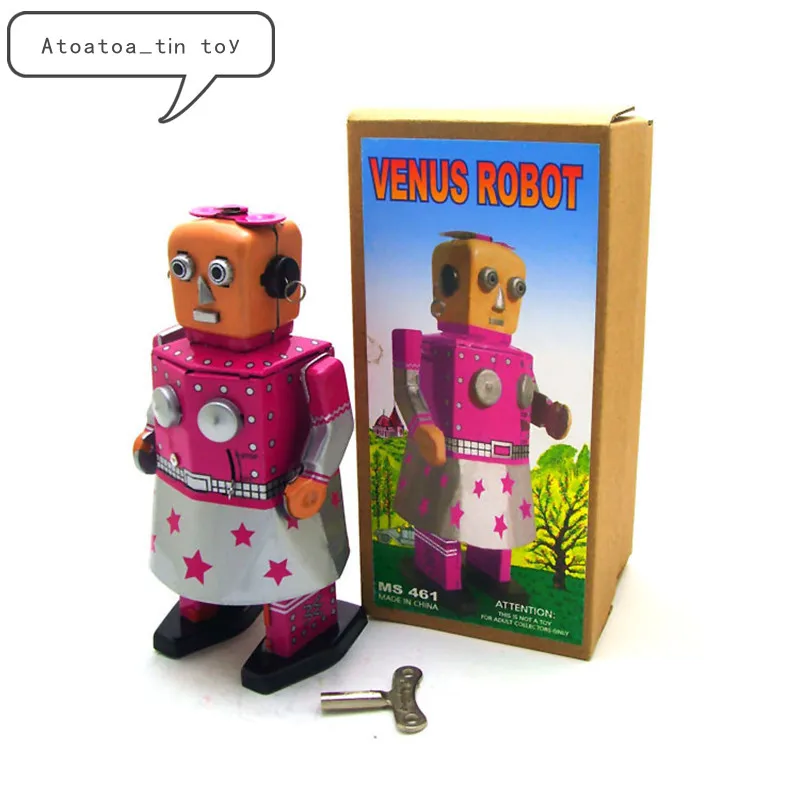 

Vintage VENUS Robot Collection Tin toys Classic Clockwork Wind Up robot MODEL Tin Toys For Adult Kids Collectible Gift