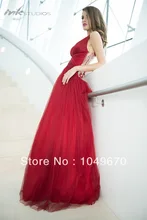 Sexy V-ausschnitt Sheer Open Back Mit Kristall Bodenlangen A-linie Brautkleider vestidos formales Tüll Abendkleid Für Partei N140