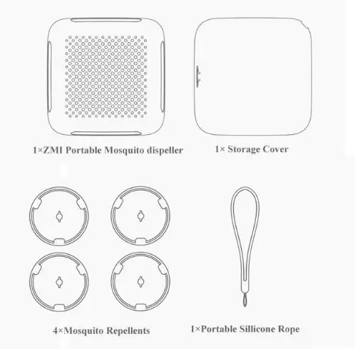 Xiaomi mijia ZMI москитный убийца диспеллер ошибки эпоха Мини Сад Открытый пыленепроницаемый автомобильный портативный москитный диспеллер - Цвет: device add 4 film