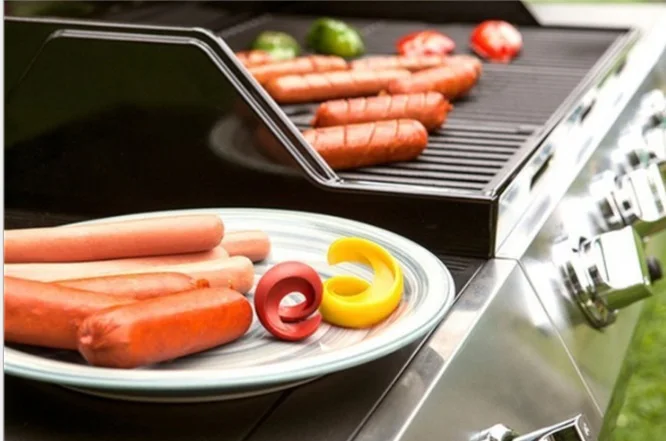 Manual Fancy Sausage Cutter Spiral Barbecue Hot Dogs Cutter Slicer kitchen Cutting Auxiliary Gadget Fruit Vegetable Tools 2Pcs