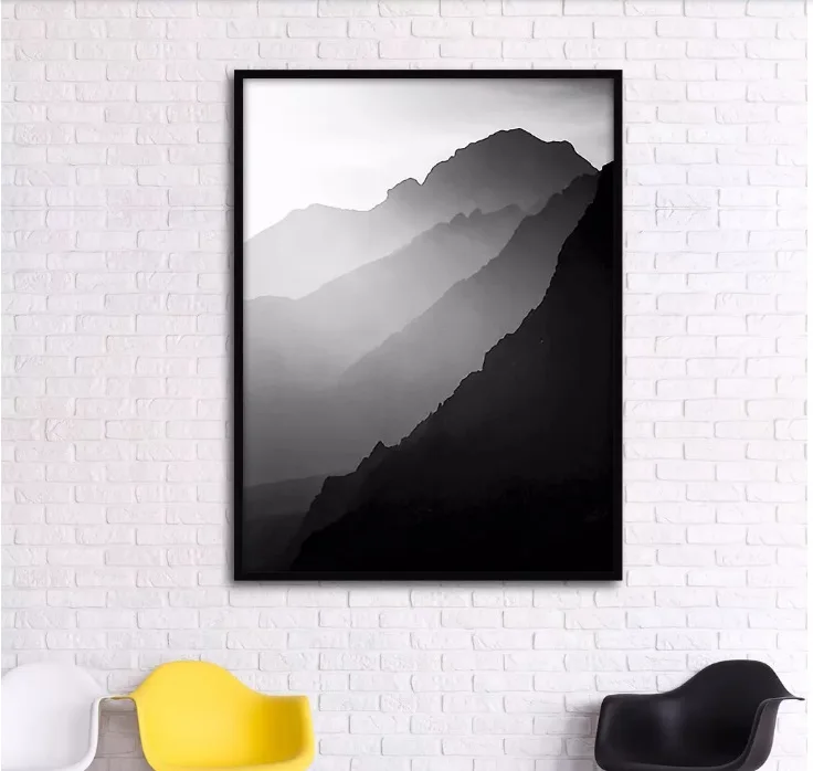 

Modern Simple Back and White Landscape Decorative Paintings Modular Picture Wall Art Canvas Painting for Living Room No Framed