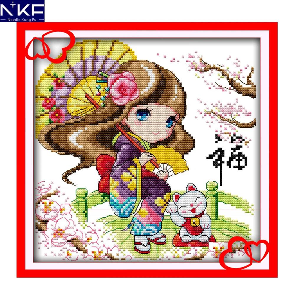 NKF Blessing Counted or Stamped Cross Stitch 11CT14CT DIY Kits