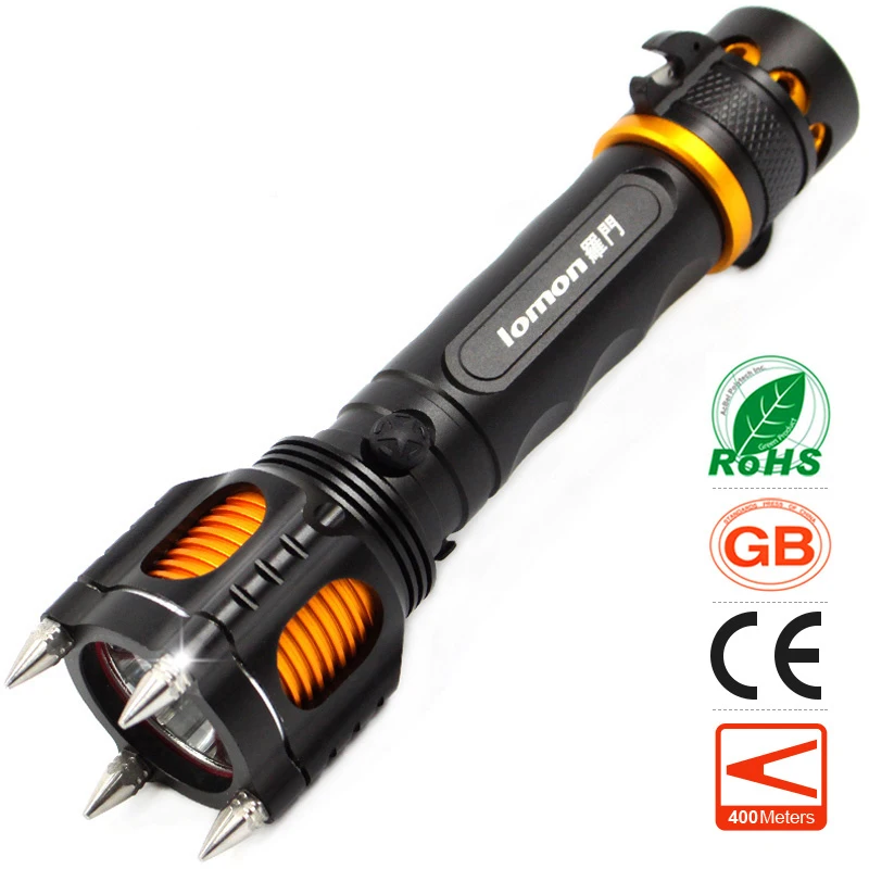 

LED Flashlight T6 Rechargeable Flash Light 5 Mode Multifunction Wolf Proof Alarm Lamp Car Charger Torch Powerful Camping Light