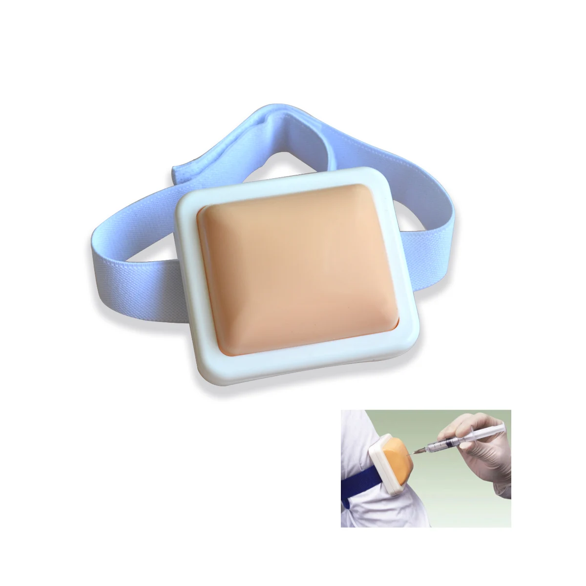 

5pcs Insulin Intramuscular Injection Pad With Belt Exerciser Silicone Cushion Help Rehabilitation For Nursing Staff Training