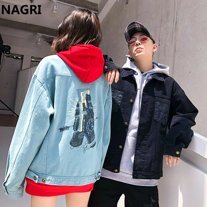 2019 Denim Jacket Men Streetwear Printed Hip Hop Jeans Coat Jacket Harajuku Casual College Autumn Vintage Cargo Tactical Jacket 2019 Denim Jacket Men Streetwear Printed Hip Hop Jeans Coat Jacket Harajuku Casual College Autumn Vintage Cargo Tactical Jacket