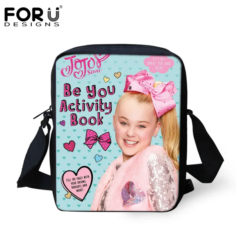 FORUDESIGNS/милые школьные сумки для девочек-подростков, суперзвезда JoJo Siwa, принт, детские сумки на плечо, повседневные школьные сумки для студентов - Цвет: HK7013E