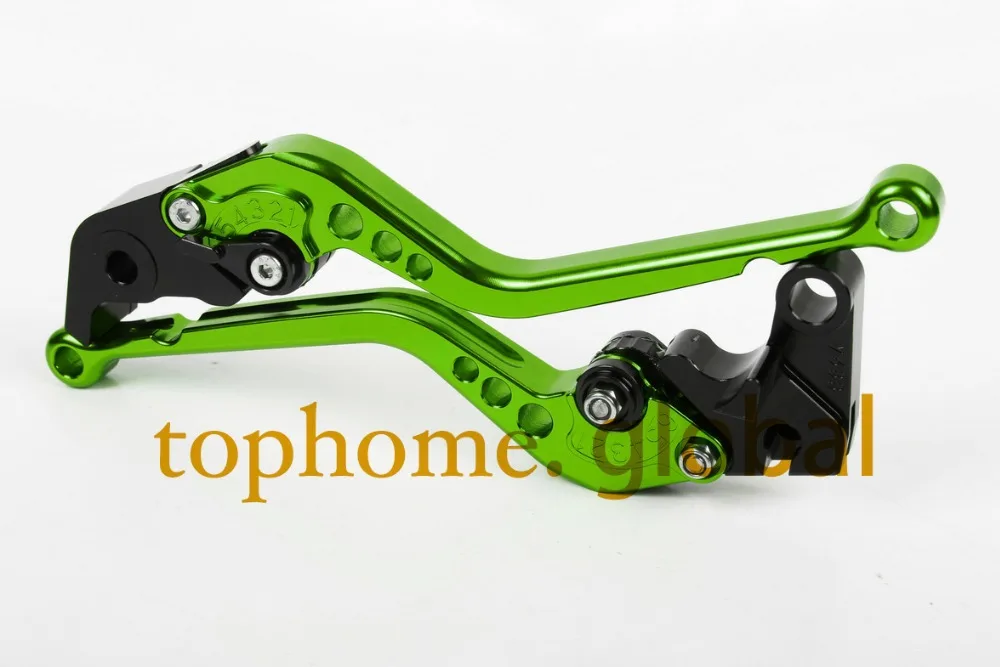 Green Regular Size Cnc Brake Clutch Levers For Kawasaki Z800/e Version