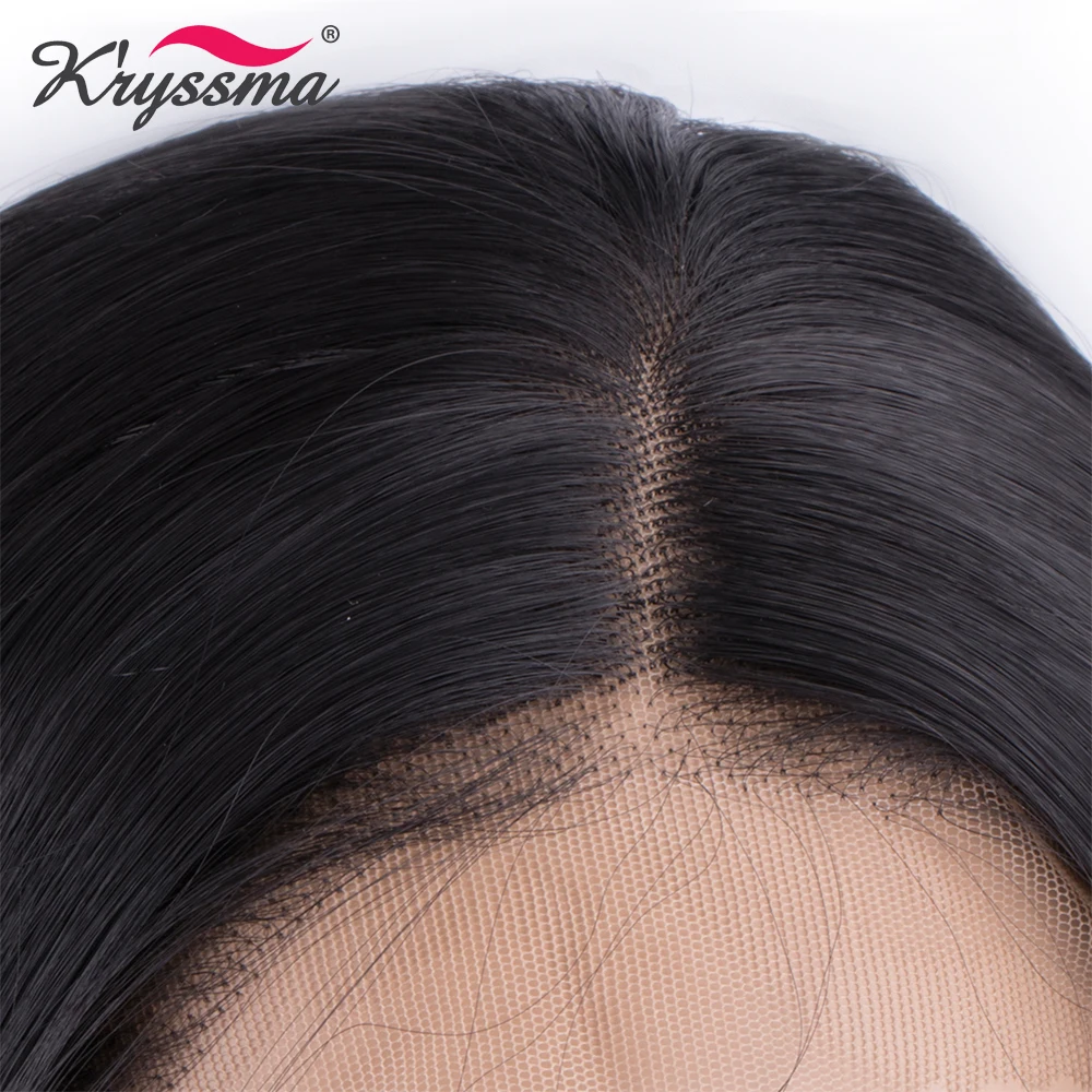 Натуральный черный парик для Для женщин # 1B длинные волнистые парики длинные волосы синтетические Синтетические волосы на кружеве парик 22