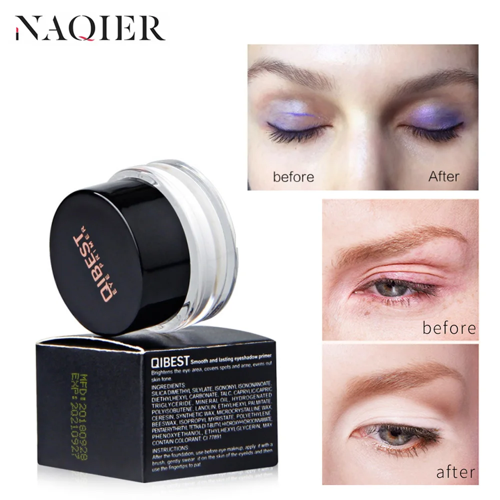 

NAQIER Makeup Eye Primer Eye Base Cream Long Lasting Eyelid Primer Liquid Base Eyeshadow Base Primer Makeup