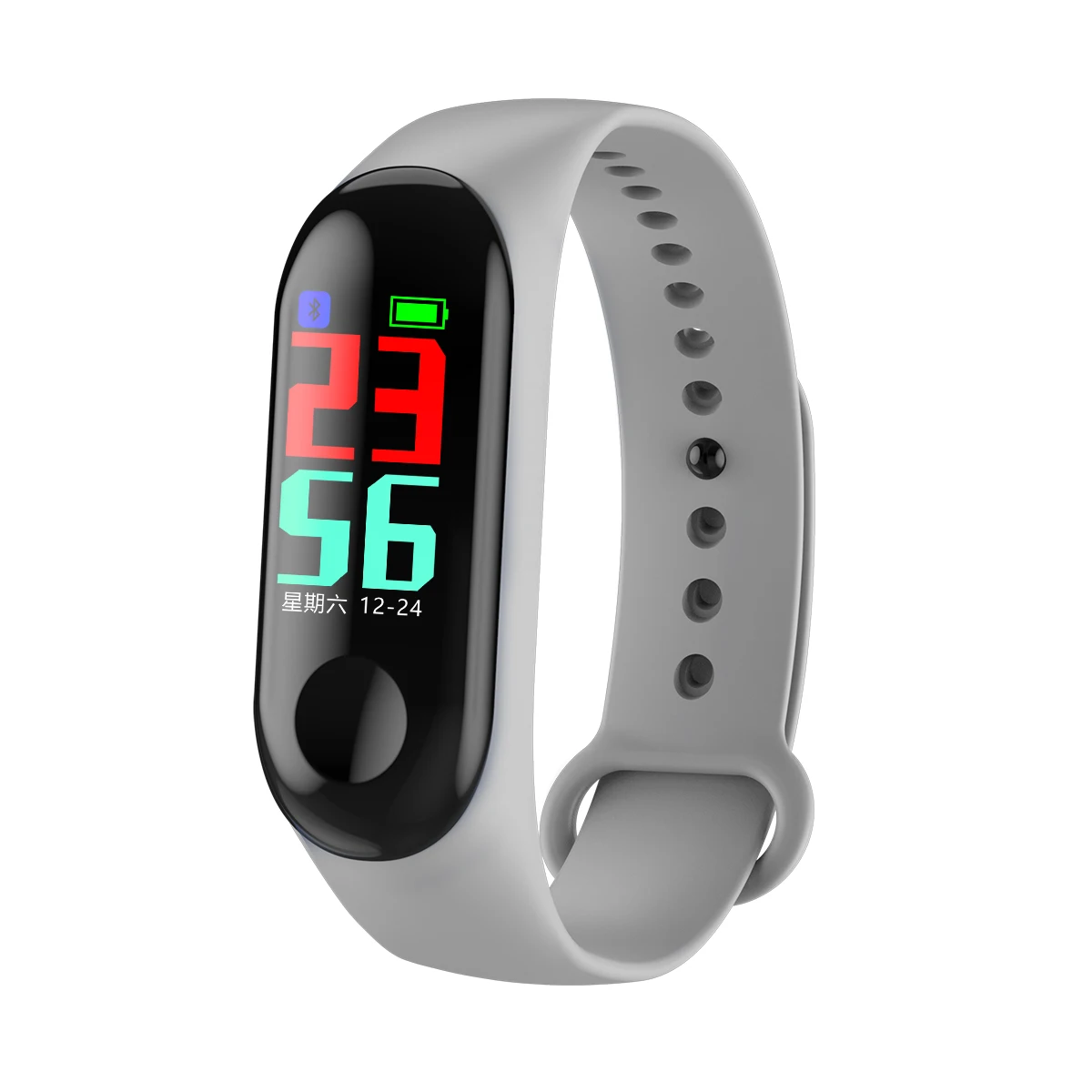 M3 водонепроницаемый смарт-Браслет фитнес-часы монитор сердечного ритма сообщение напоминание Шагомер Bluetooth Совместимость с Android iOS подарок - Цвет: gary