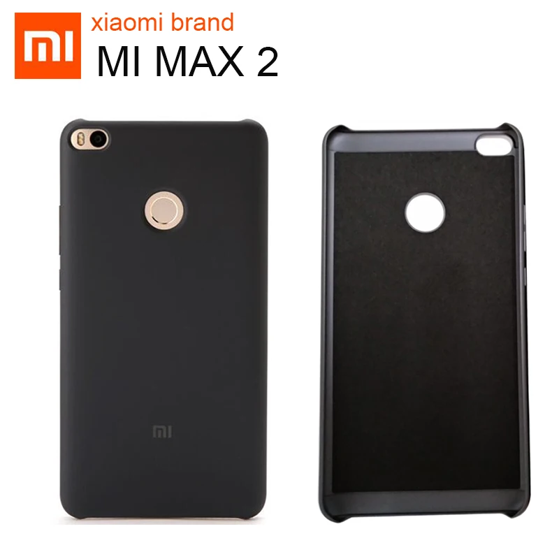 

Original Xiaomi Mi Max 2 Max2 case cover back shell anti-knock hard PC protective phone capas BLACK Genuine xiaomi mi max 2 Case
