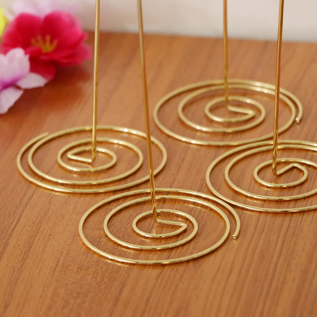 6 Pcs 22cm Tall Table Number Cards Photo Holder Paper Menu Clips Tall Place Card Holders Table Number Stand Figurines