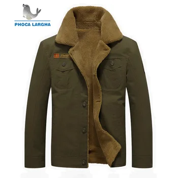

New Parka men coat Military Bomber Jackets Men Cotton Thick wool liner Army Denim Air Force Tactical Outwear Winter Jackets Men