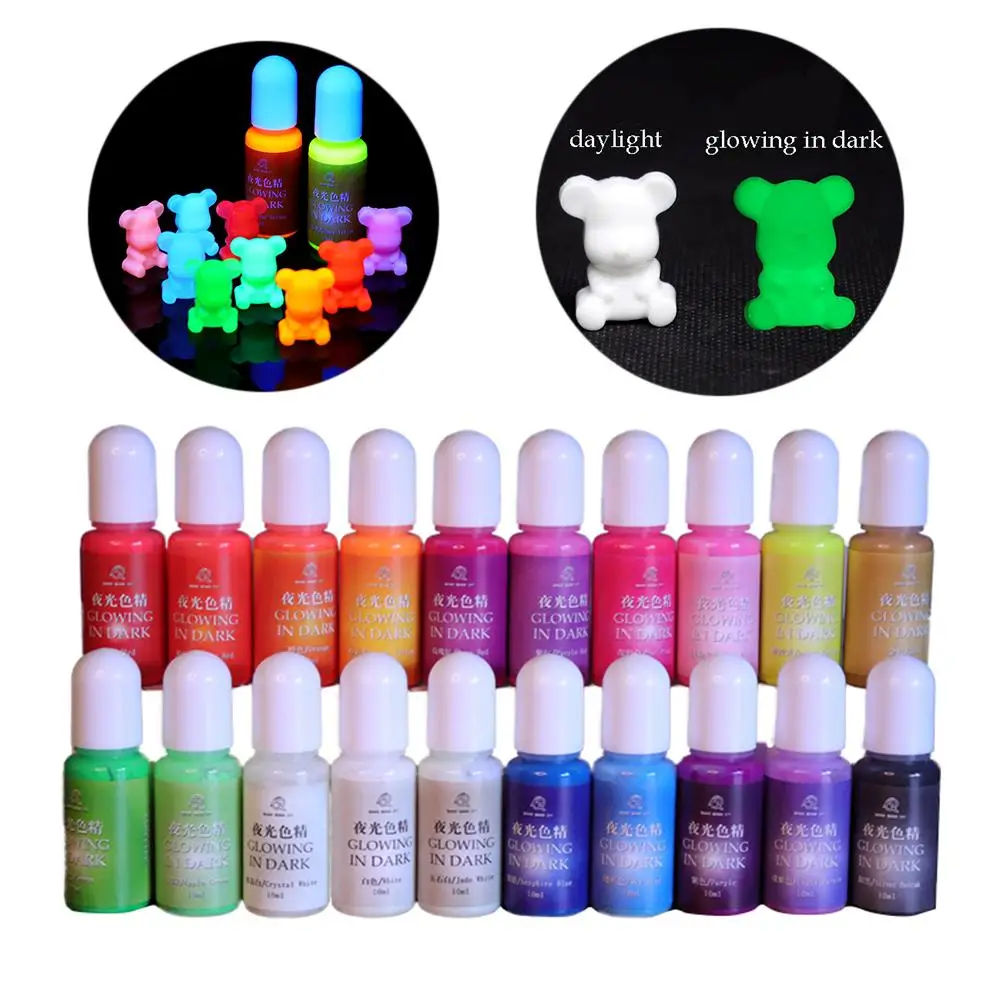

20 Colors Luminous Pigment Dye UV Resin Epoxy DIY Making Crafts Jewelry Supply tools