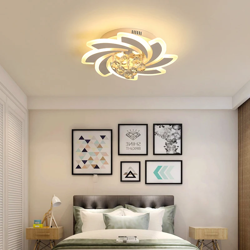 Белый круглый светодиодный потолочный светильник для гостиной, спальни, дома, AC85-265V, современный светодиодный потолочный светильник