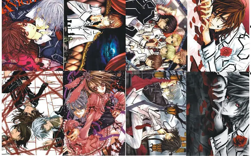 8 шт./лот различных конструкций аниме A3 Плакаты Одна деталь Хацунэ Мику сапоги для косплея Темный дворецкий «Конан», «Guilty Crown» картины настенные изображения - Цвет: Vampire Knight