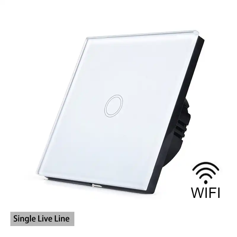 Eu Uk 1 2 3 Gang Ewelink Wifi Smart Wall Light Switch Touch Panel Remote Single Fire Wire No Neutral Line Switch