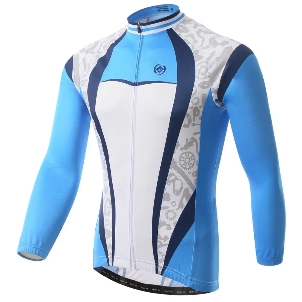 

XINTOWN Team 100% Polyester Jersey Ropa Ciclismo Outdoor Long Sleeve Bike Shirts Tops Men's Cycling Jersey Race Running Clothes