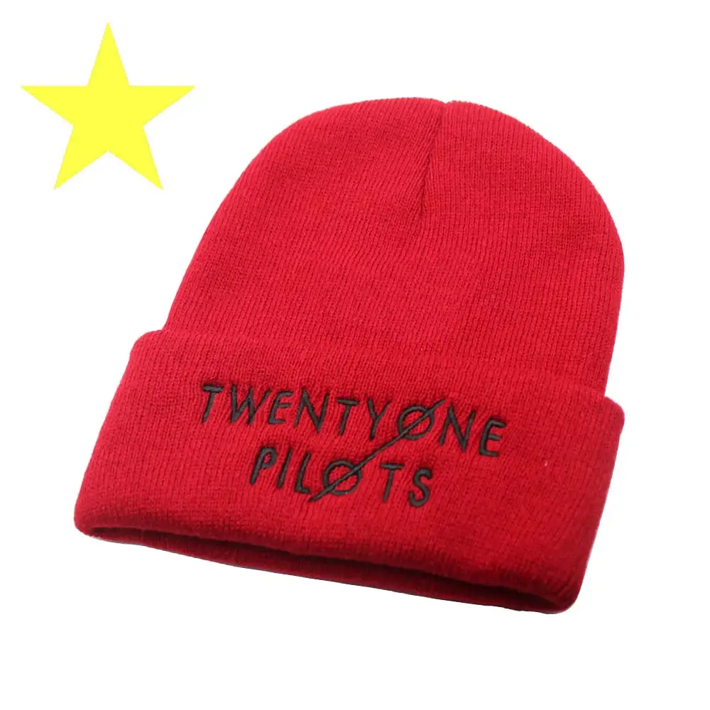 Giancomics Горячая Группа twenty one piloots шапка с вышивкой вязаная символ Embroid хлопок