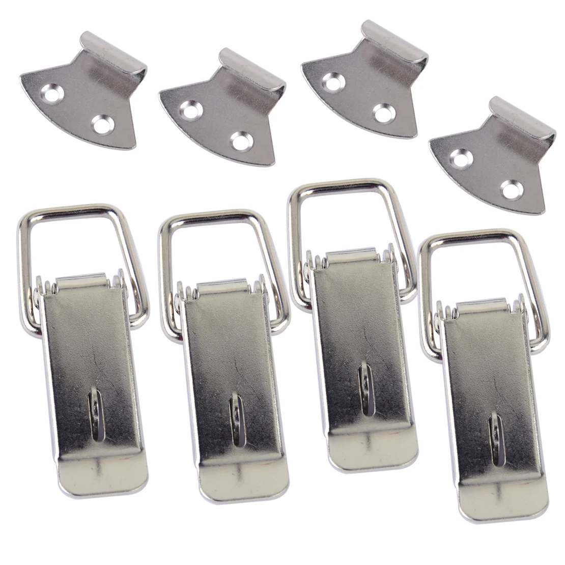 4Pcs Small Metal Iron Spring Loaded Tone Toggle Latch Hasp Lock for