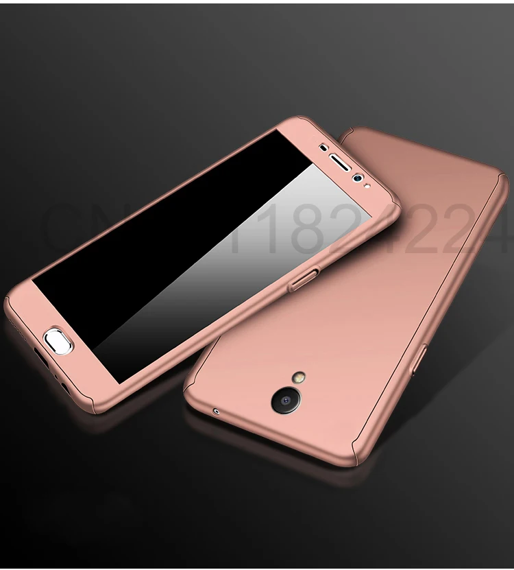 360 Full Case For Meizu Pro 7 Cases Hard PC Degree For Meizu  M6 Note M6 M5 Note  M6s Cover + Tempered Glass A16
