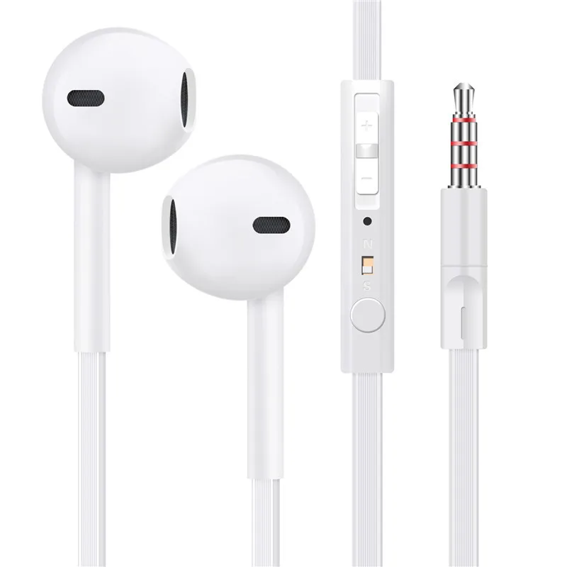 Наушники EARDECO с плоским проводом наушники вкладыши басами Hi Fi проводные 3 5 мм для
