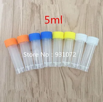 

3000pcs 5ml Cryotubes With Scale Scrub Wall Screw Capsule With Washers PP Bottles Blending Lab Analyze Centrifuge Serum Tubes