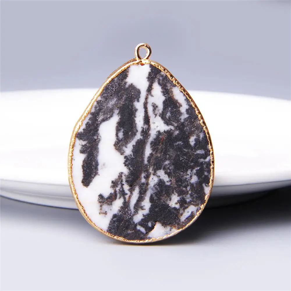 

Natural white gray stone agates druzy pendant Stone Slice Pendant Drusy Geode Quartz Pendant Irregular Druzy Onyx Agates Slice