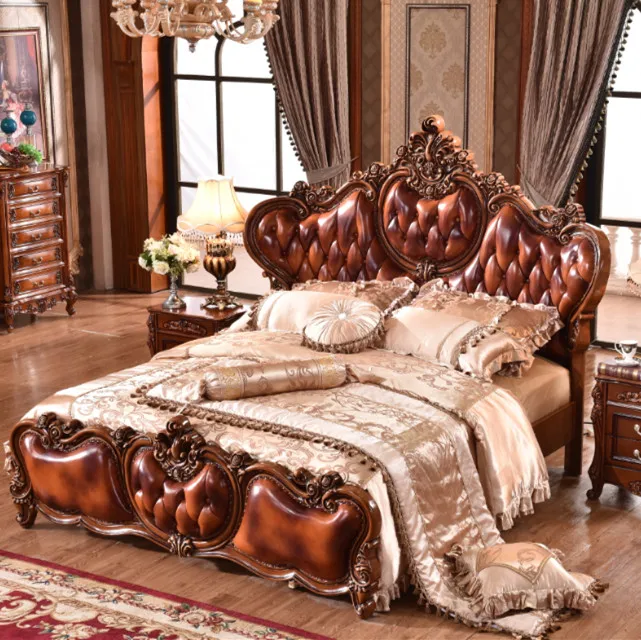 Мебель для спальни в форме сердца изголовье резьба по дереву кровать