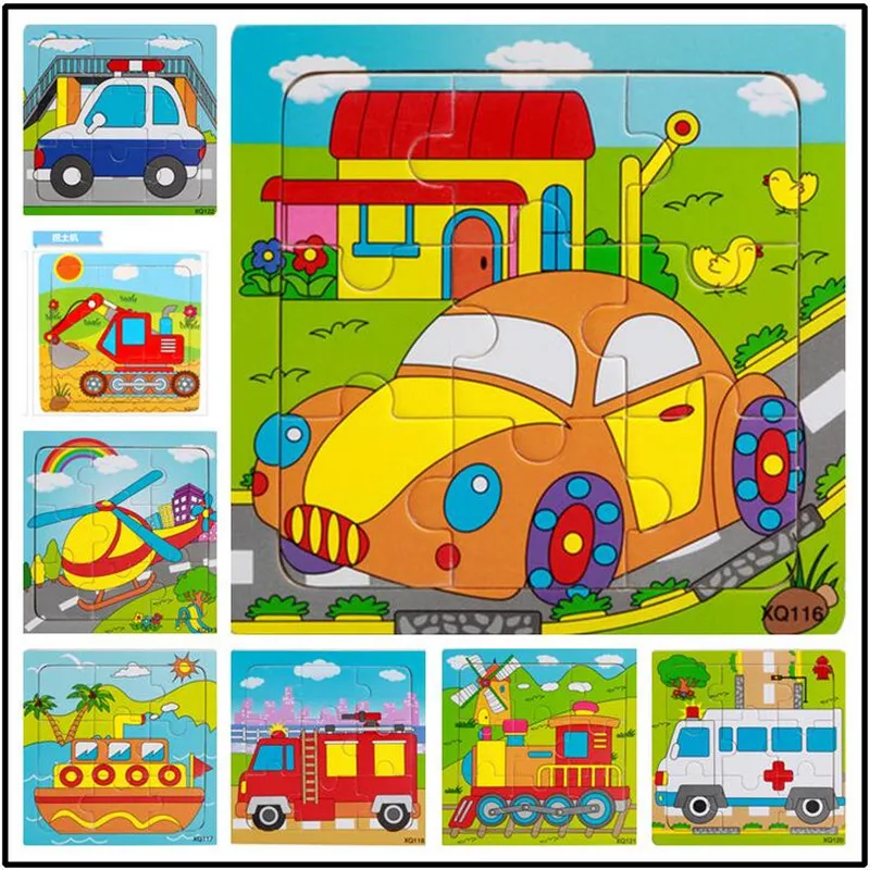 Hot Selling Wooden Puzzles Kids Educational font b Toys b font DIY Wooden Jigsaw Puzzle For