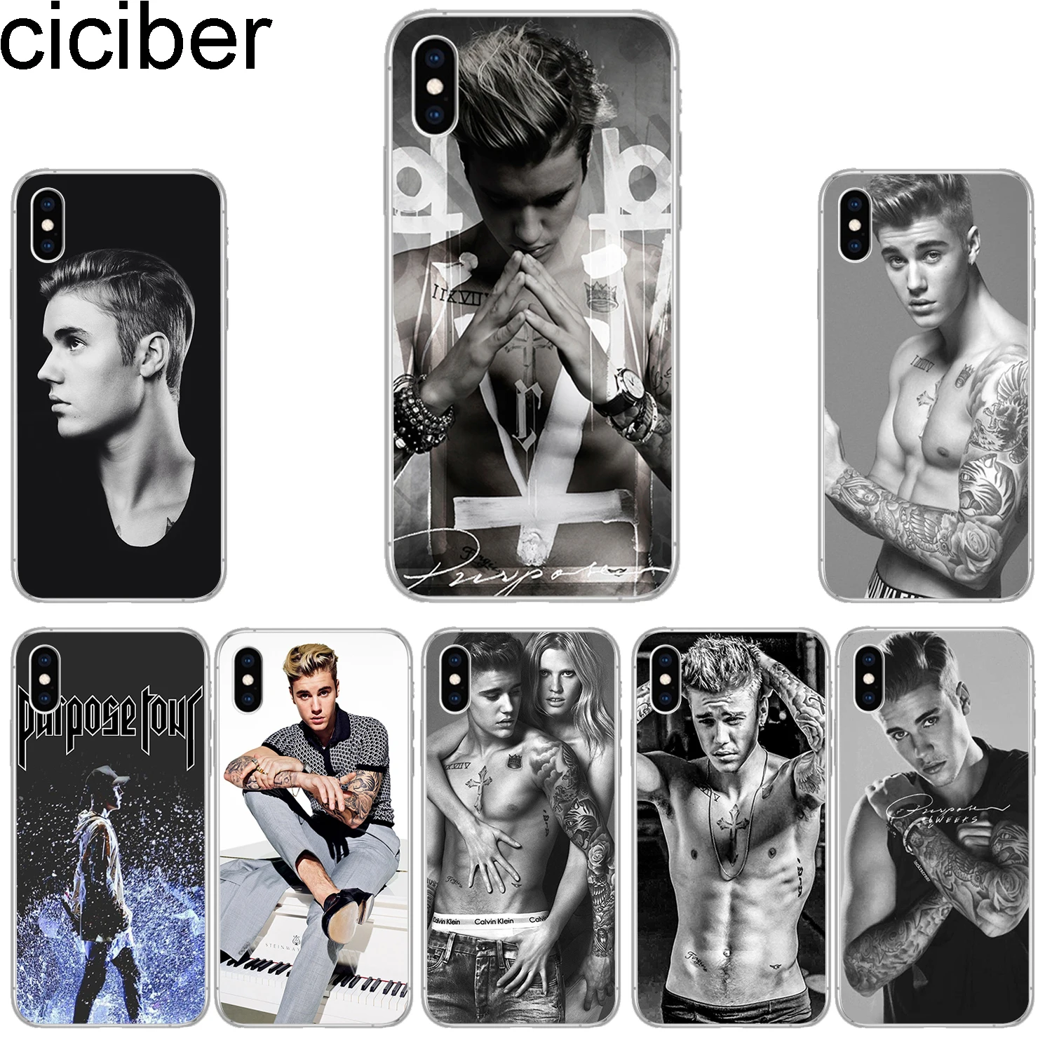 Ciciber чехлы для телефонов IPhone 11 Pro Max 8 7 6 6s Plus SE 5S Мягкий чехол из ТПУ X Xs XR XS Джастин