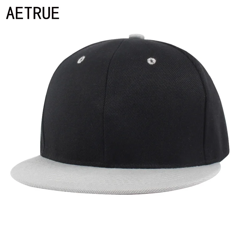AETRUE Baseball Cap Men Hip Hop Snapback Caps Blank Bone Flat Hats For