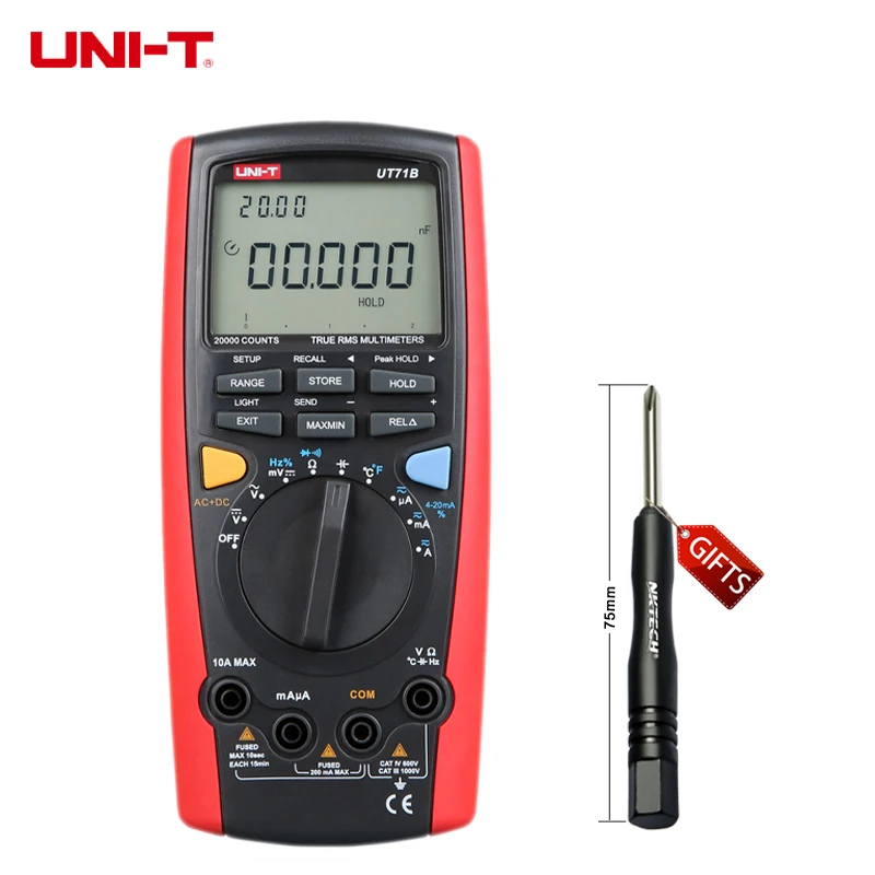

UNI-T UT71B Intelligent Digital Multimeter Tester USB to PC True RMS LCR AC DC by Smart Meter Be the first to review this item